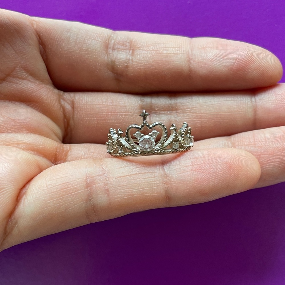 Disney Silver Mickey Mouse crown Ring size 6